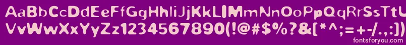 ZaplyvHeavy Font – Pink Fonts on Purple Background