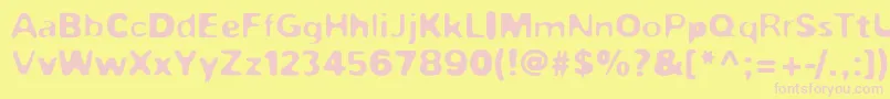 ZaplyvHeavy Font – Pink Fonts on Yellow Background