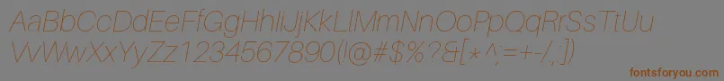 Police AileronUltralightitalic – polices brunes sur fond gris