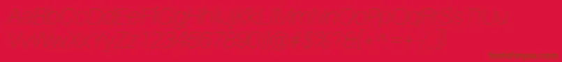 Шрифт AileronUltralightitalic – коричневые шрифты на красном фоне