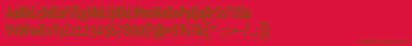 YanoneKaffeesatzBold Font – Brown Fonts on Red Background