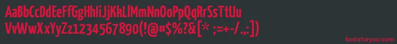 YanoneKaffeesatzBold Font – Red Fonts on Black Background