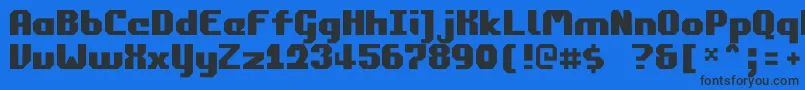 Commonwealth2 Font – Black Fonts on Blue Background