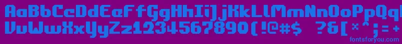 Commonwealth2 Font – Blue Fonts on Purple Background