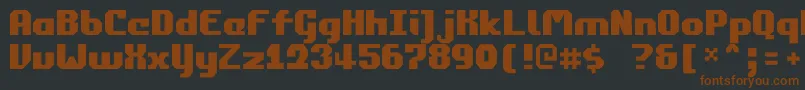 Commonwealth2-fontti – ruskeat fontit mustalla taustalla