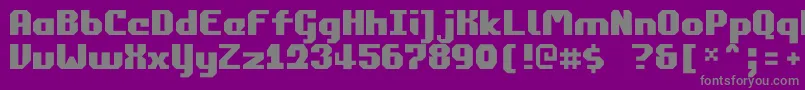 フォントCommonwealth2 – 紫の背景に灰色の文字