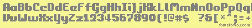 Commonwealth2 Font – Gray Fonts on Yellow Background