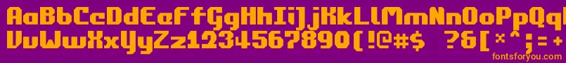 Commonwealth2 Font – Orange Fonts on Purple Background