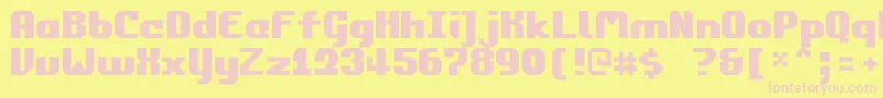 Commonwealth2 Font – Pink Fonts on Yellow Background