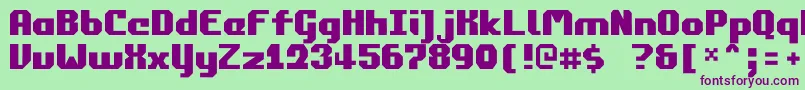 Commonwealth2 Font – Purple Fonts on Green Background