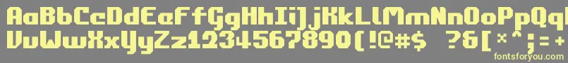 Commonwealth2-Schriftart – Gelbe Schriften auf grauem Hintergrund