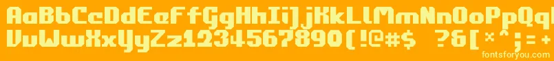 Commonwealth2 Font – Yellow Fonts on Orange Background