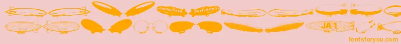 Xep-Schriftart – Orangefarbene Schriften auf rosa Hintergrund
