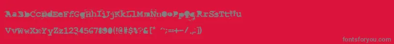 LastDraft-Schriftart – Graue Schriften auf rotem Hintergrund