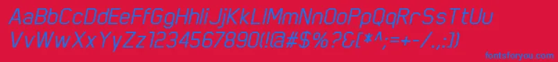 ScriberMediumitalic Font – Blue Fonts on Red Background