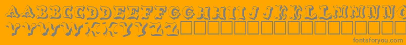 Oxnard ffy Font – Gray Fonts on Orange Background