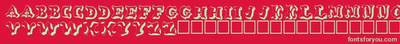 Oxnard ffy Font – Green Fonts on Red Background