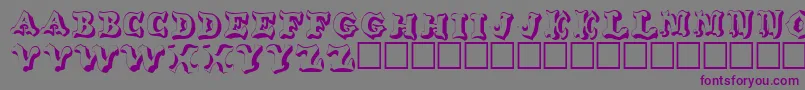 Oxnard ffy Font – Purple Fonts on Gray Background