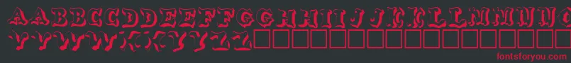 Oxnard ffy Font – Red Fonts on Black Background