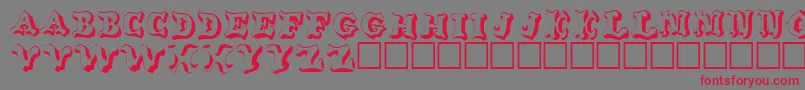 Oxnard ffy Font – Red Fonts on Gray Background