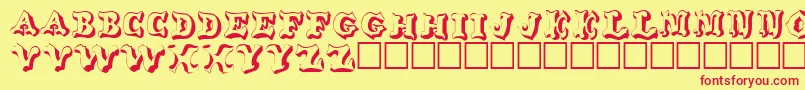 Oxnard ffy Font – Red Fonts on Yellow Background
