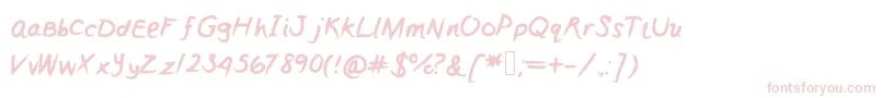 Girly Font – Pink Fonts on White Background