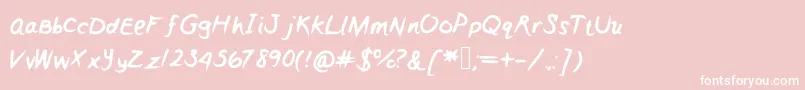 Girly Font – White Fonts on Pink Background