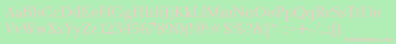 CharlotteBookPlain Font – Pink Fonts on Green Background