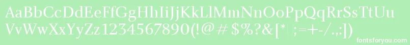 CharlotteBookPlain Font – White Fonts on Green Background