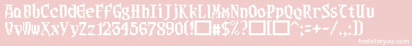 Sangoku4 Font – White Fonts on Pink Background