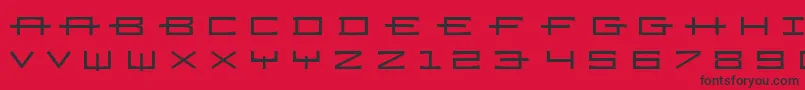 Ramizregulara Font – Black Fonts on Red Background