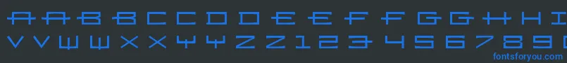 Czcionka Ramizregulara – niebieskie czcionki na czarnym tle