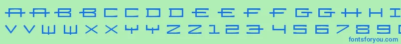 Ramizregulara Font – Blue Fonts on Green Background