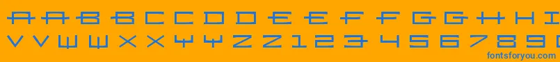 Ramizregulara Font – Blue Fonts on Orange Background