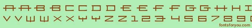Ramizregulara Font – Brown Fonts on Green Background
