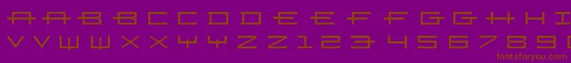 Ramizregulara Font – Brown Fonts on Purple Background