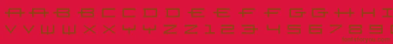 Ramizregulara Font – Brown Fonts on Red Background