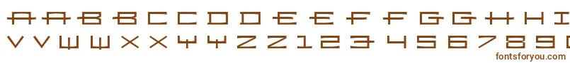 フォントRamizregulara – 白い背景に茶色のフォント