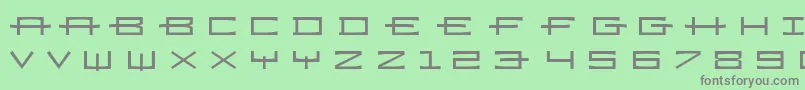 Ramizregulara Font – Gray Fonts on Green Background