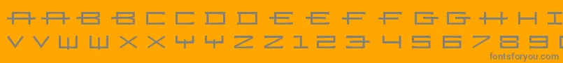 Weitere Informationen zur Ramizregulara-Schriftart Ramizregulara-Schriftart – Graue Schriften auf orangefarbenem Hintergrund
