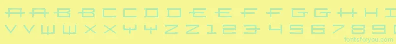Шрифт Ramizregulara – зелёные шрифты на жёлтом фоне