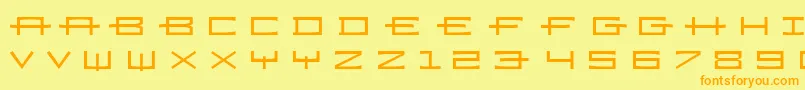 Ramizregulara Font – Orange Fonts on Yellow Background