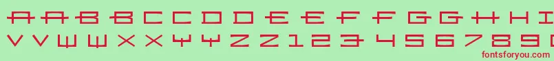 Ramizregulara Font – Red Fonts on Green Background
