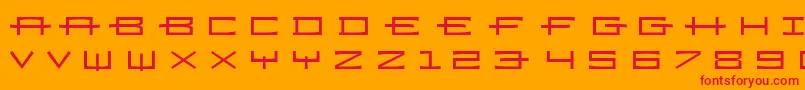 Ramizregulara Font – Red Fonts on Orange Background