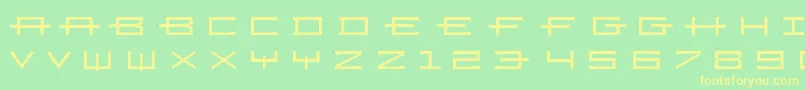 Ramizregulara Font – Yellow Fonts on Green Background