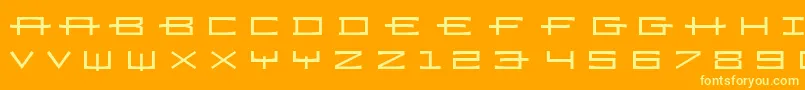 Ramizregulara Font – Yellow Fonts on Orange Background