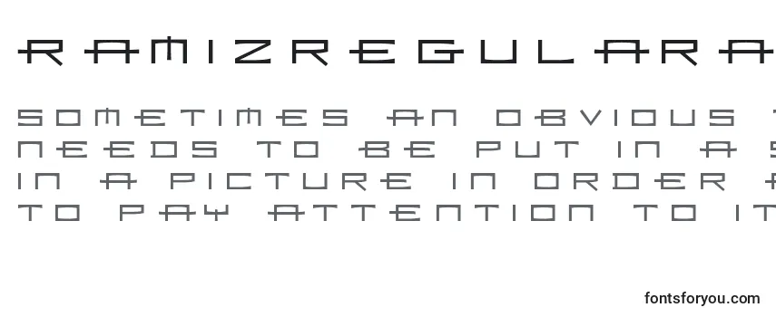 Review of the Ramizregulara Font