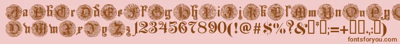 Monarchia Font – Brown Fonts on Pink Background