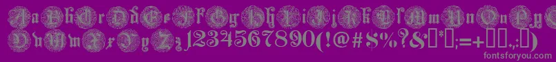 Monarchia Font – Gray Fonts on Purple Background