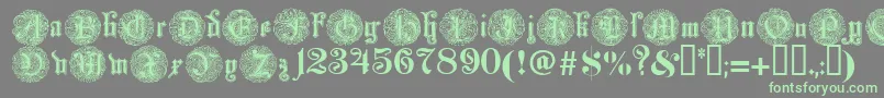 Monarchia Font – Green Fonts on Gray Background